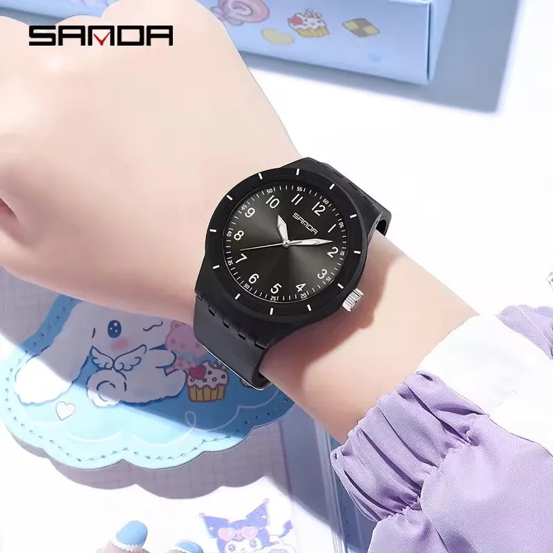 ⌚ SANDA 9075 – Reloj de Cuarzo Resistente al Agua para Niñas y Niños